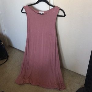 cute flowy and pink dress!cute w denim jackets